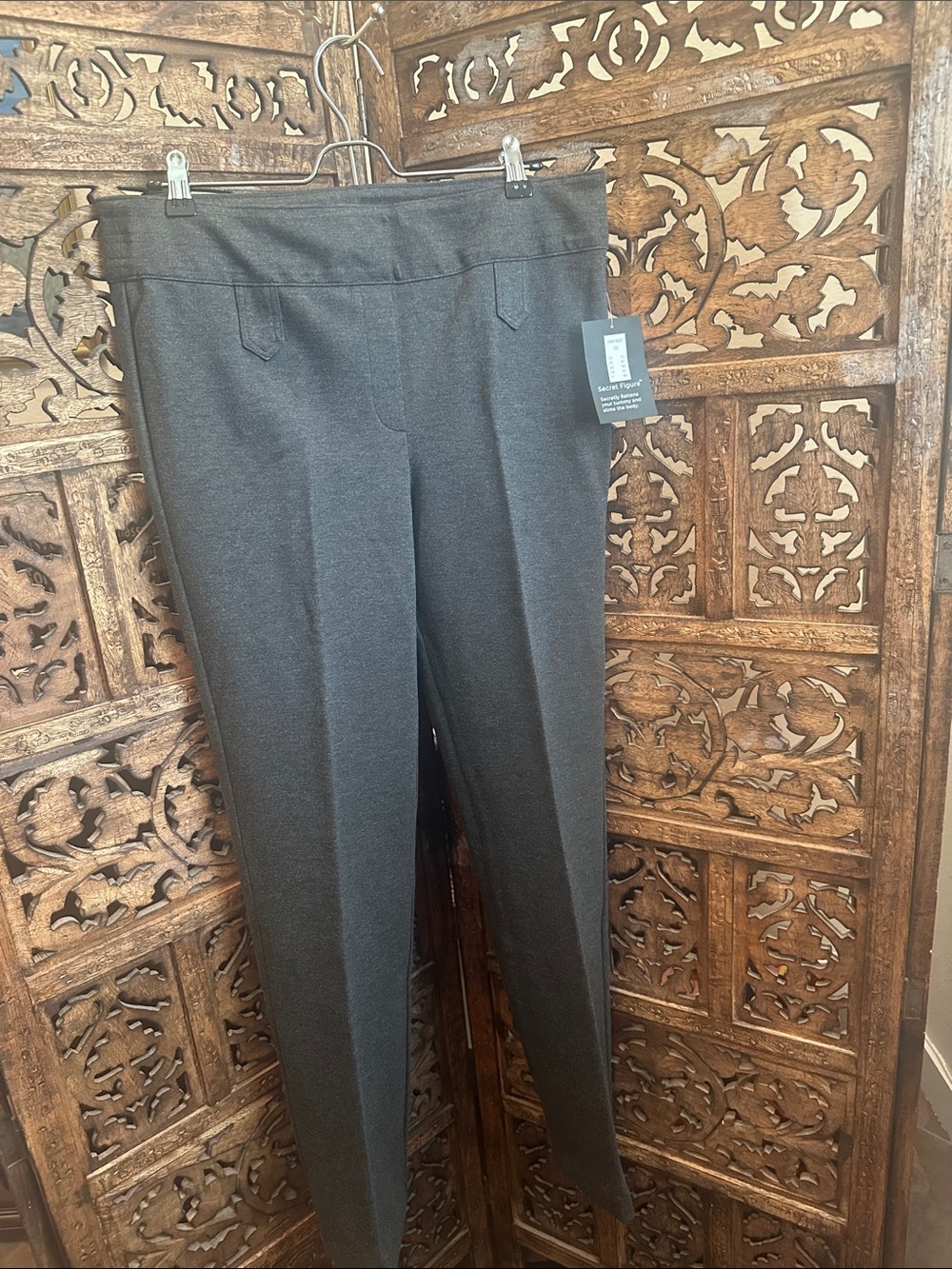 Classic Straight-Leg Women's Pants in Charcoal